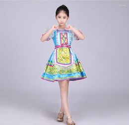 Stage Wear Russian National Costumes Modern Children Dance Princess Dress