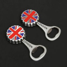 clephan Retro Flag Beer Bottle Opener Alloy Souvenir Corkscrew Magnetic Fridge Magnet Promotion Gift Kitchen Tool Bar Party Supplies