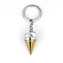 Keychains Anime Tengen Toppa Gurren Lagann Keychain Simon Core Drill Zinc Alloy Metal Accessories Pendant Keyring For Fans Gift