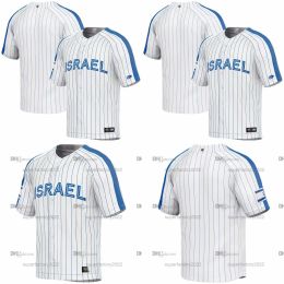 Baseball Jerseys Team Israel 2023 World Baseball Classic Jersey WBC Joc Pederson Jake Bird Richard Bleier Brandon Gold Dean Kremer Kyle Moln