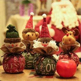 Christmas Decorations Xmas Santa Claus Elk Snowman Gift Bag Holder Merry Party Candy Pouches