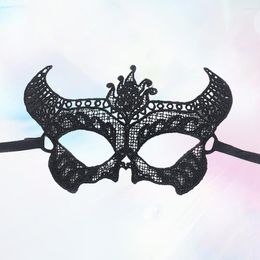 Motorcycle Helmets Mask Masquerade Black Lace Masks Women Eye Venetian Womens Horn Mardi Costume Party Eyemask