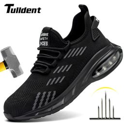 Dress Shoes Work Safety Men Sneakers Steel Toe Protective Antipuncture Boots Indestructible 230329