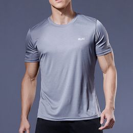 Mens TShirts Men Running TShirt Quick Dry Sport T Shirt Short Sleeve Men Gym Jerseys Fitness Jogging Top Shirt Trainer Breathable Sportswea 230329