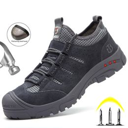 Dress Shoes Work Boots Men Safety Mens Steel Toe Sneakers Man Breathable ing PunctureProof 230329