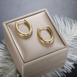 Hoop Earrings Stainless Steel PVD Gold Plated Piercing Accessory For Female Women Punk Hiphop Wholesales Jewelry