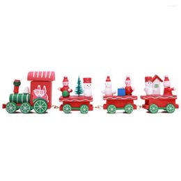 Christmas Decorations Wooden Train Toy Children Gift Home Decor Accessories Little For