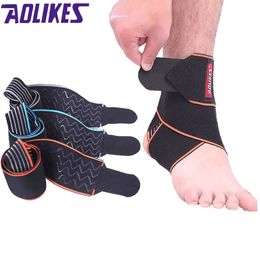 Ankle Support AOLIKES 1 piece foot protector support elastic support sports jacket running injury spray protective pad 230329