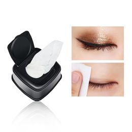 No logo Eye Makeup Remover Wet Wipes Lazy People Disposable Cosmetic Remove Towel Facial Cleansing Pad Cotton Pads
