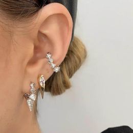 Stud Earrings Dangle Charm Factory Delicate Lovely Cute Long Spike Drop Big Cz Paved Women Trendy Simple Geometric JewelryStud