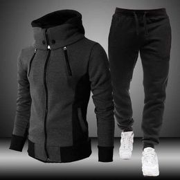 Men's Tracksuits Autumn Men's Sportswear Hoodie Set Men's SportswearSweatpants 2 Pieces Winter Warm Clothing Sweatshirt 230330