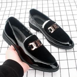 Shoes Italian Leather Moccasins For Men Casual Man Shoe Business Male Formal Pointed Fashion Wedding Black D H bb mal