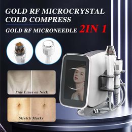 2 IN 1 micro needle stamp RF Cold compress handle deep wrinkle treatment machine