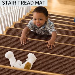 Carpet WEILUO 5PC Non Slip Stair Treads Non Skid Safety Rug Slip Resistant Indoor Runner for Kids Elders and Pets 20 76cm 230330