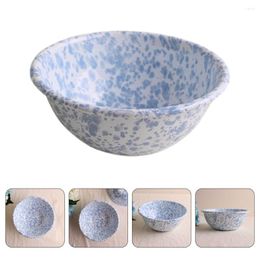 Bowls Bowl Enamel Mixing Serving Enamelware Salad Soup Vintage Cereal Rice Chinese Metal Fruit Snack Kitchen Basin Style