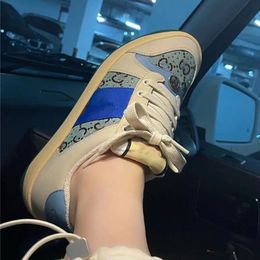 Lovelight Screener sneakers crystal ladies sneaker shoes Webbing Sneakers Designer Stripe Fashion Dirty Leather Lace-up Tennis Shoe Fabric for women asmk01