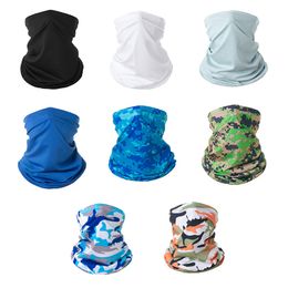 Simple Outdoor Sports Fishing Ice Silk Sunscreen Scarf Bicycle Magic Headband Multi-Functional Variety Face Towel Cycling Mask