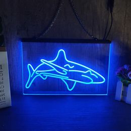 Shark Man Cave LED Neon Sign Home Decor New Year Wall Wedding Bedroom 3D Night Light