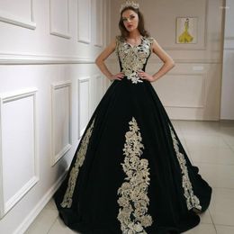 Party Dresses Dark Green Velvet Evening Arabic Dubai Lace Appliqued Formal Moroccan Kaftan Prom Gowns For Wedding