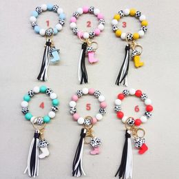 Cross-border New Bracelet Keychain Personalised Creativity Cow Hat Solid Colour Boots Pendant Multi Colour Optional