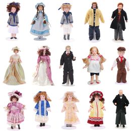 Doll Bodies Parts 1 12 house Miniature Porcelain People Model Beautiful Youth Boy Girl Decor house Toys 230329