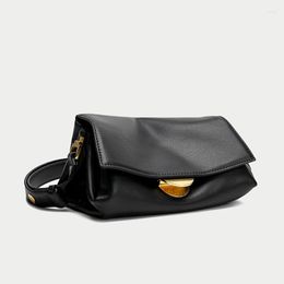 Evening Bags Fashion Design Leather Bag Brand Ladies Shoulder Handbag Simple Beige Flap Multi Pockets Crossbody For Women