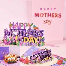 5PC Greeting Cards 2023 Happy Mothers Day Card Pop Up 3DMothersDay Favours Gift for Mom Home Decor Y2303