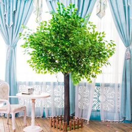 Decorative Flowers Artificial Banyan Tree Fake Simulation Large Plant Outdoor For Home Garden El Shopping Mall Wedding Decoration