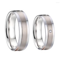 Wedding Rings High Quality Western Lover's Alliance Couple For Men And Women Stainless Steel Finger Ring Jewelry 6mm