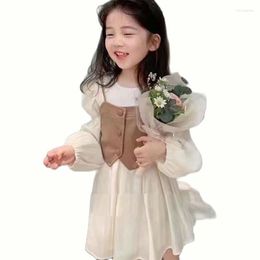 Girl Dresses Patchwork Dress Girls Spring Autumn Kids Casual Style Costume For 6 8 10 12 14