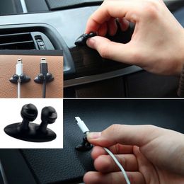 Car Dashboard Mobile Phone Charger Cable Manager Hook Headphone Line Organiser Clasp Clamp Holder Auto Interior Accessories
