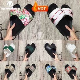 Deslizamento de borracha para mulheres, slides masculinos, floral, brocado, flats, engrenagem, inferior, Tiger Snaker, Ace, Bee, Flop, flip, casuais, moda, sapatos de praia, sandálias