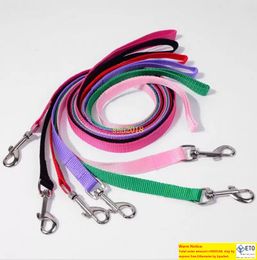 500pcslot Width Long 120cm Nylon Dog Leashes Pet Puppy Training Straps BlackBlue Dogs Lead Rope Belt Leash