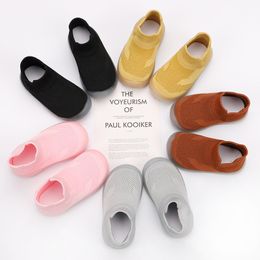 First Walkers Autumn Children's Knitted Shoes Baby Girls' Casual Shoes Soft Sole Toddler Shoes Comfortable and Anti slip Outdoor 230330