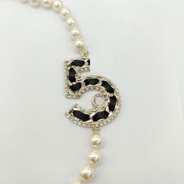 Luxury quality charm choker necklace with diamond and black genuine leather in 18k gold plated have box stamp PS7744A