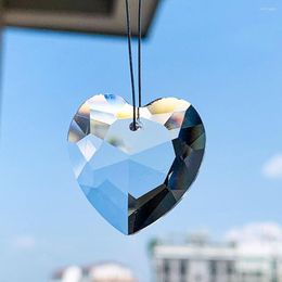 Chandelier Crystal 2PC Faceted Prism Glass Clear Love Heart Pendant Shiny Streamer Sun Catcher Lamp Parts Wedding Jewellery Dangle