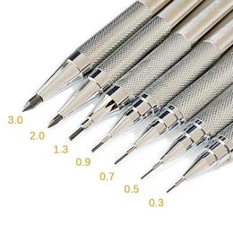 0.3 0.5 0.7 0.9 1.3 2.0Mm Mechanical Pencils Office Writing Art Painting Tools Metal Automatic School Stationery
