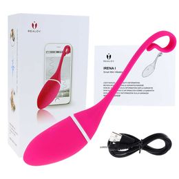 New Realov App Vibrators Wireless Vibrating Egg Ball Remote Control g Spot Clitoris Stimulator Sex Toy Massager for Woman Smart Toy 230316