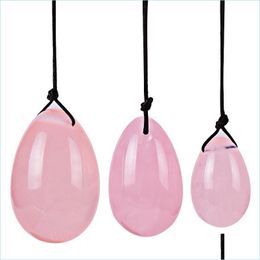 Arts And Crafts Natural Crystal Rose Quartz Yoni Eggs For Woman Vagina Healing Mas Power Stone Egg Toy Drop Delivery Home Garden Dh4Pr