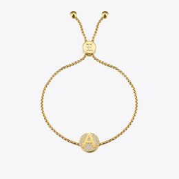 Charm Bracelets Enfashion Initial Letter Screw Gold Colour Stainless Steel Trendy Chain For Women Fashion Jewellery 188004