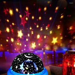 Party Decoration Rotating Night Light Projector Starry Sky Master Children Kids Baby Sleep Romantic Led Lamp Projection