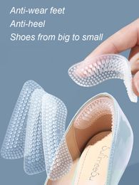 Shoe Parts Accessories Upgrade Silicone Heel Stickers s Grips for Women Men Anti Slip Cushions NonSlip Inserts Pads Foot Care Protector 230330