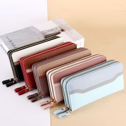 Wallets Large Capacity Vintage Wristband Women Soft PU Leather Ladies Clutch Purses Cell Phone Pocket Female Card Holder Wallet
