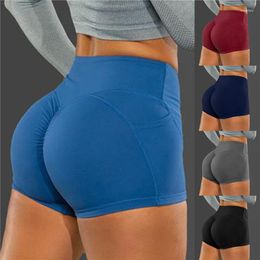 Women's Shorts Women 2023 Fitness Sport High Waist Gym Running Jogging Short Trousers Solid Colour Elastic Ladies Bottom