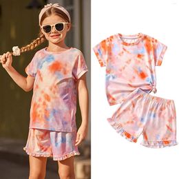 Clothing Sets Kids Toddler Baby Girls Spring Summer Floral Cotton Print Short Sleeve Shorts Outfits Clothes Cute Sweatpants