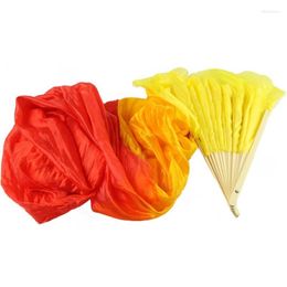 Stage Wear 1 Pc Performance Property Dance Fans Colorful Hand Made Belly Dancing Silk Bamboo Long Fan Veils 4 Colors