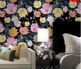 Wallpapers 3d Wall Murals Papel De Parede Paper Peony Wallpaper Self Adhesive Contact Modern