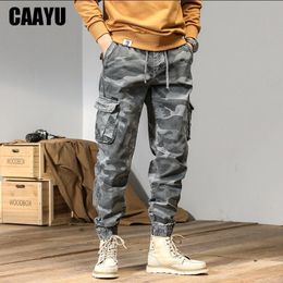 Mens Pants CAAYU Cargo Men Multipocket Male Hip Hop Japanese Streetwear Trousers Jogging Casual Camouflage For 230329