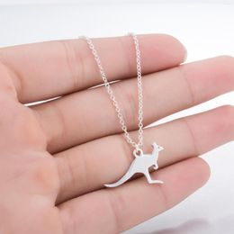 Pendant Necklaces 10pcs Stainless Steel Dainty Animal Kangaroo Necklace