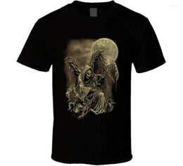 Men's T Shirts Cool Skeleton Moon Skulls Graphics Art Shirt